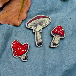 Wooden Pin Badges