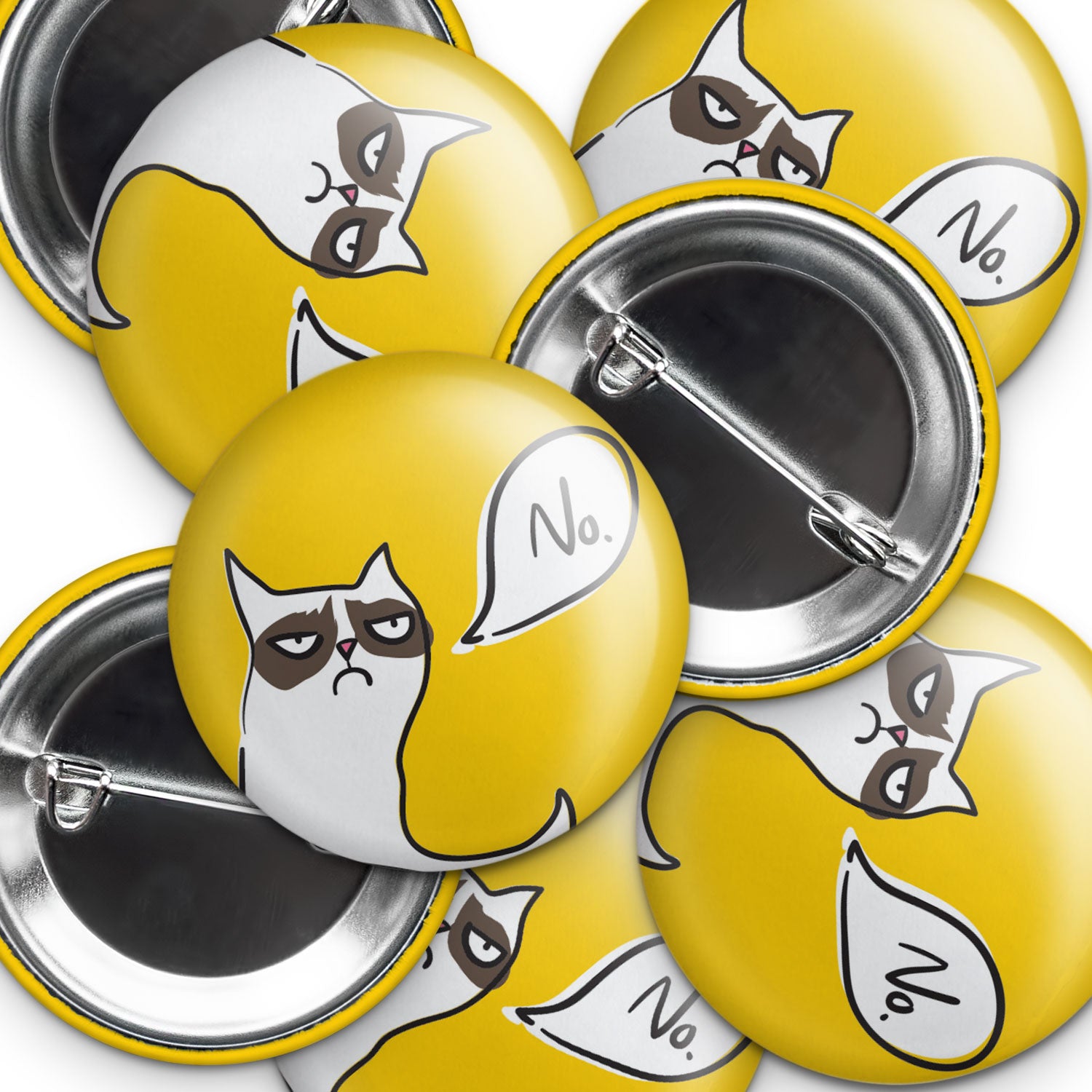 The Enamel Pin Factory, Custom Pin Badges, 32mm Round Button Badges